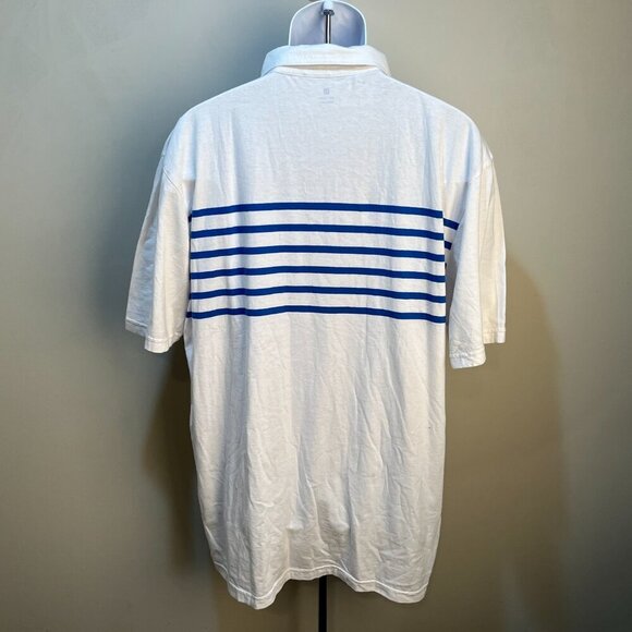 johnnie-O Men's white and blue West Coast Prep golf polo shirt XL EUC - Picture 4 of 5